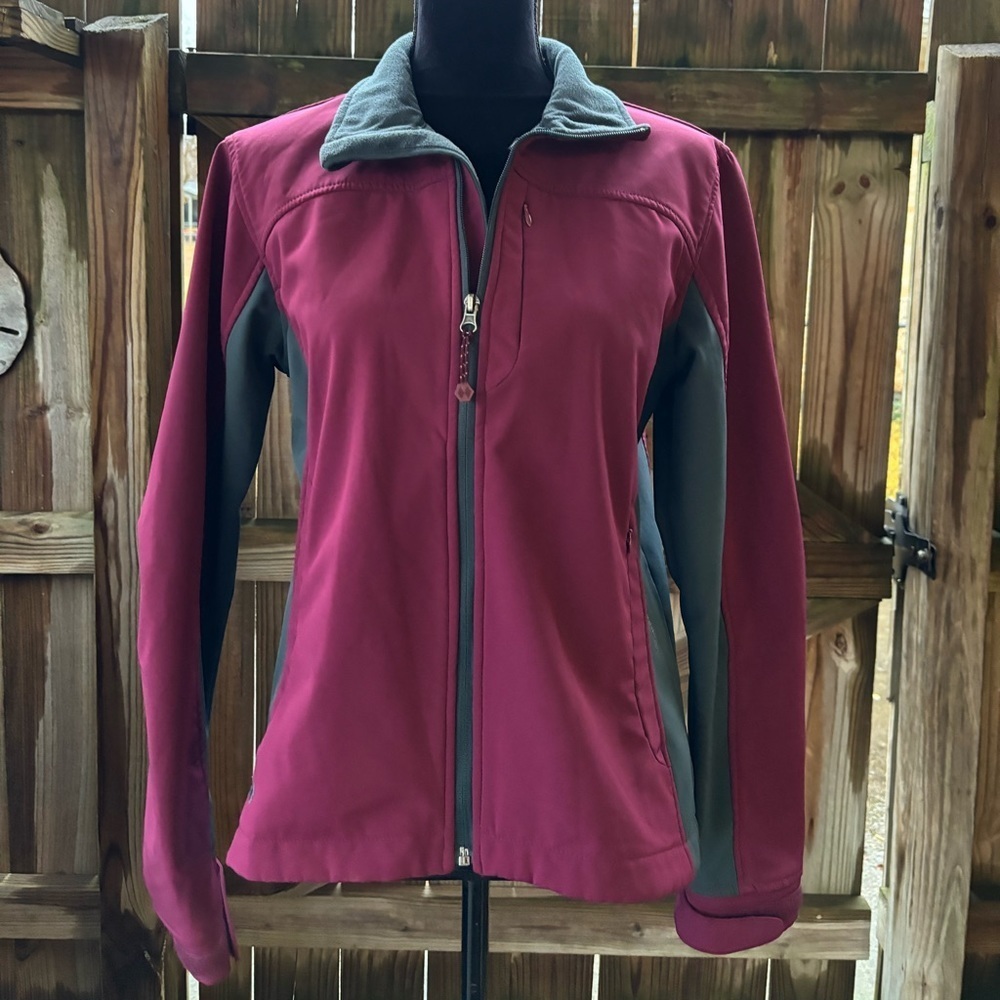 Black Diamond Double Diamond 2 Tone Plum & Gray Full Zip Jacket Size M - Picture 4 of 14